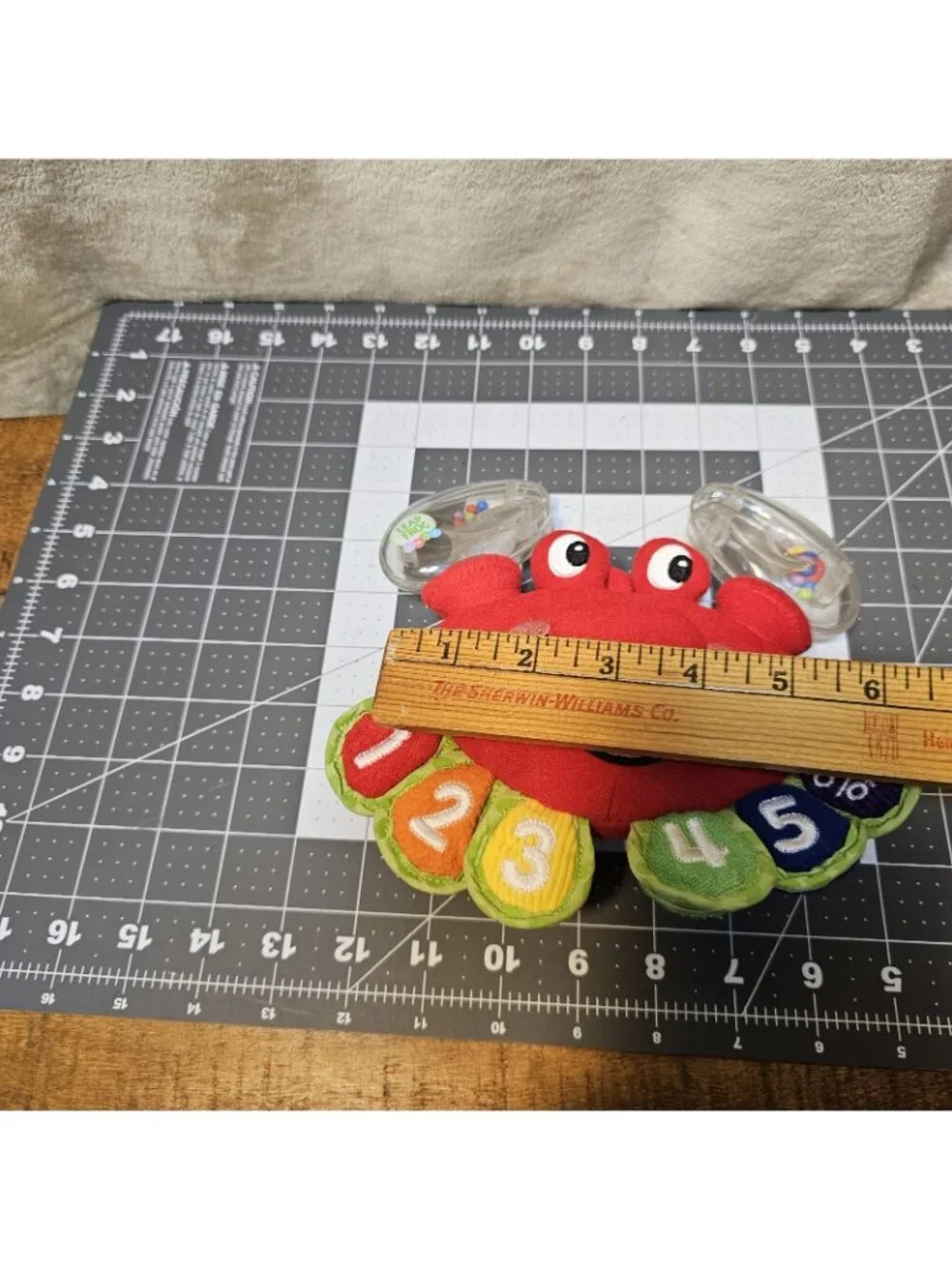 Baby Rattle Crab LeapFrog Learn To Count In Spanish & English Stuffed Plush